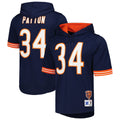 Mitchell & Ness Walter Payton Navy Chicago Bears Retired Player Name & Number Mesh Hoodie T-Shirt for Men product image 1,