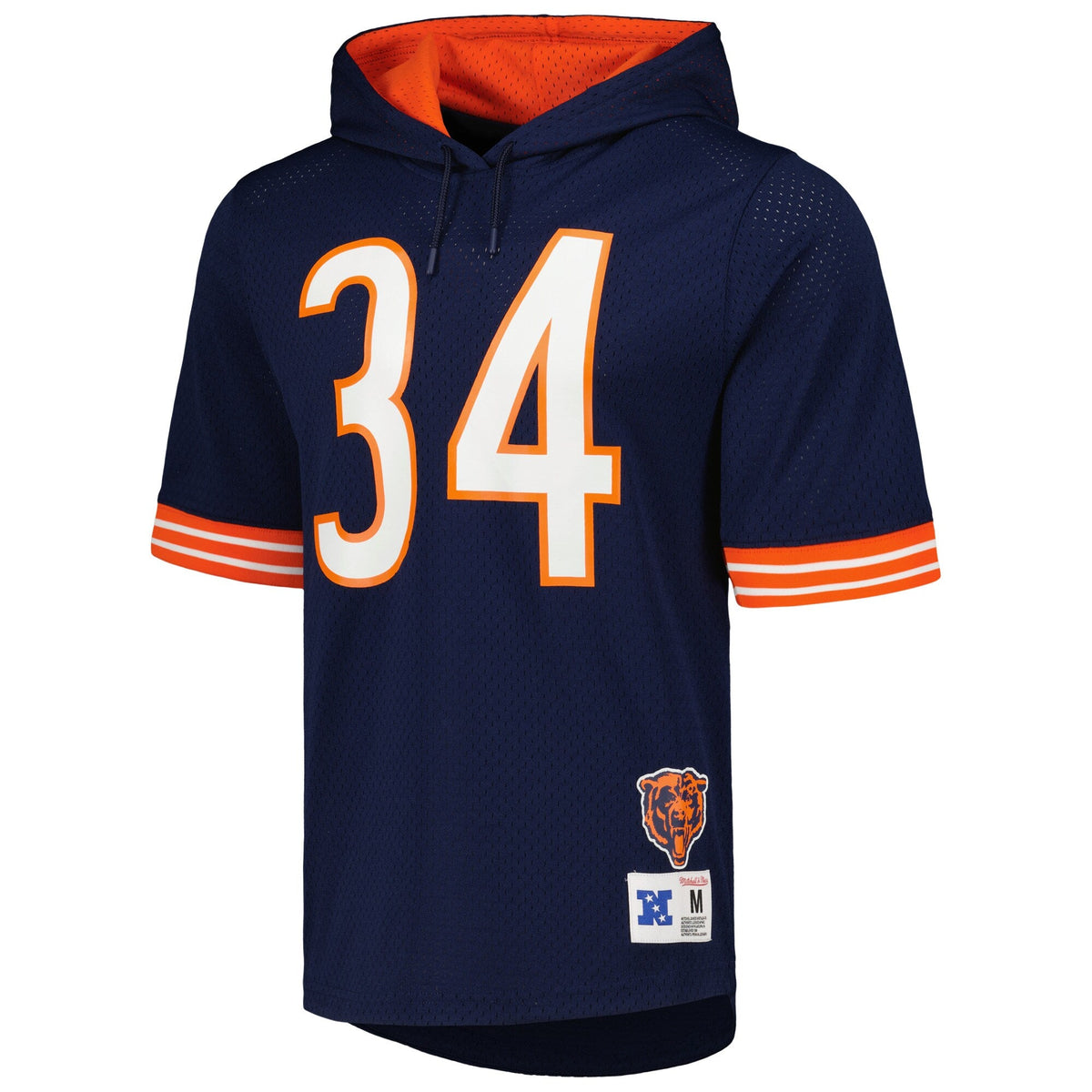Mitchell & Ness Walter Payton Navy Chicago Bears Retired Player Name & Number Mesh Hoodie T-Shirt for Men product image 2,