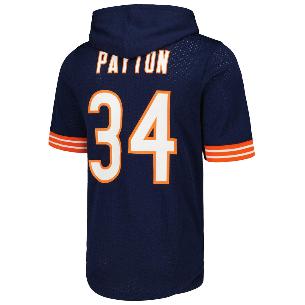 Mitchell & Ness Walter Payton Navy Chicago Bears Retired Player Name & Number Mesh Hoodie T-Shirt for Men product image 3,