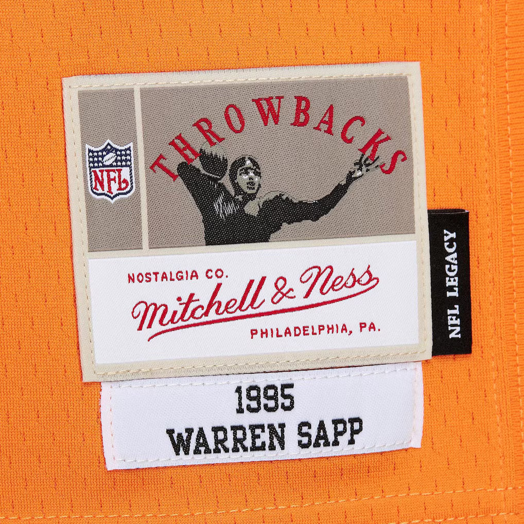 Mitchell & Ness Warren Sapp Orange Tampa Bay Buccaneers 1995 Legacy Replica Jersey for Men product image 6, provided for