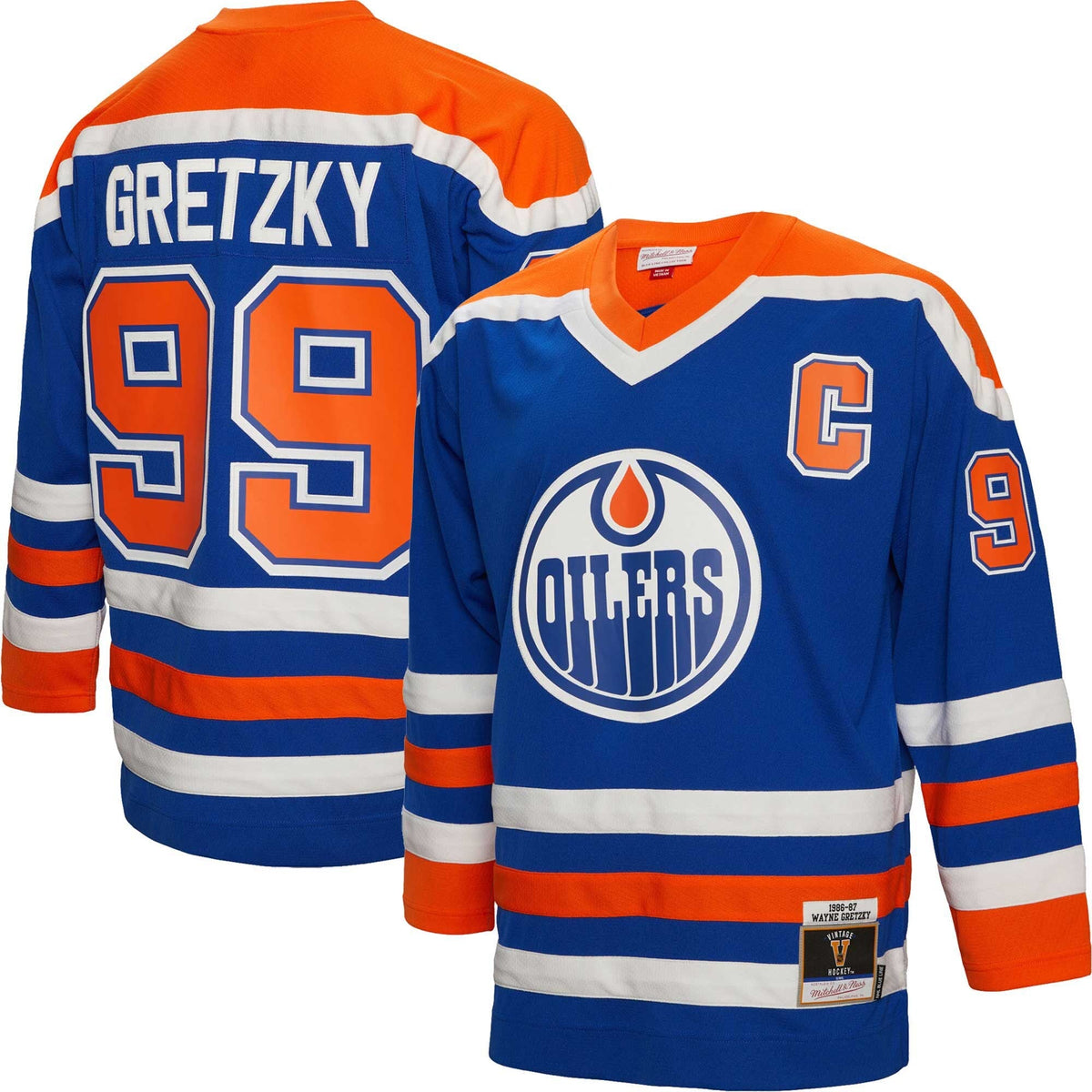 Edmonton Oilers Wayne Gretzky Mitchell & Ness Blue 1986-87 Blue Line Player Jersey for Men product image 1, provided for