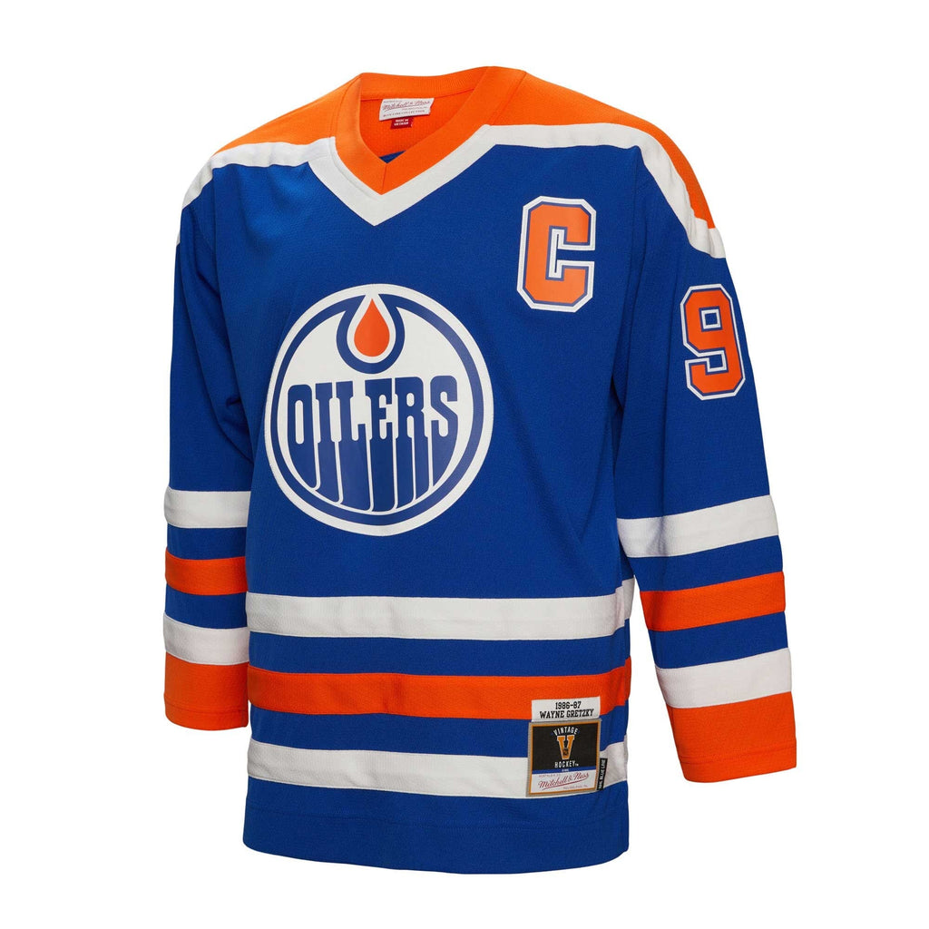 Edmonton Oilers Wayne Gretzky Mitchell & Ness Blue 1986-87 Blue Line Player Jersey for Men product image 2, provided for