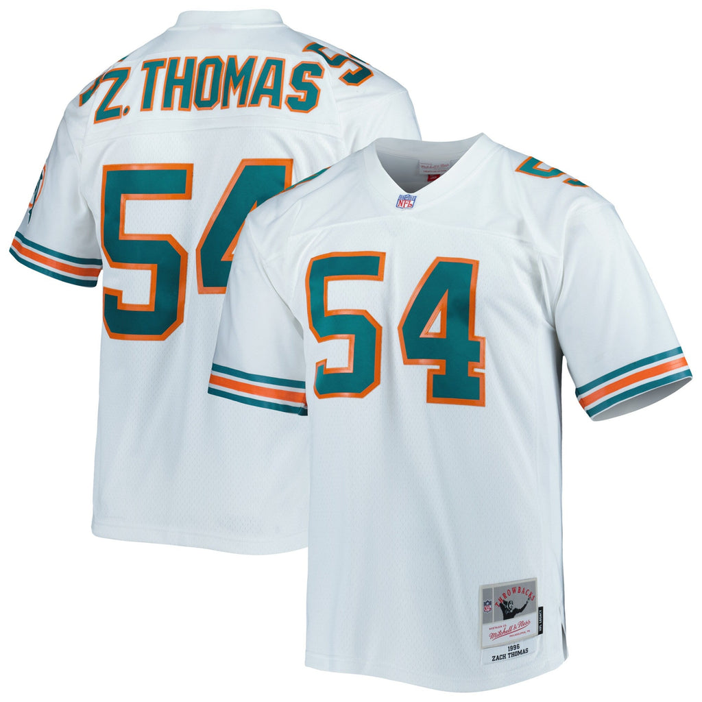 Zach Thomas Miami Dolphins Mitchell & Ness White Legacy Replica Jersey for Men product image 1, provided for visual
