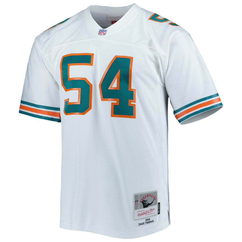 Zach Thomas Miami Dolphins Mitchell & Ness White Legacy Replica Jersey for Men product image 2, provided for visual