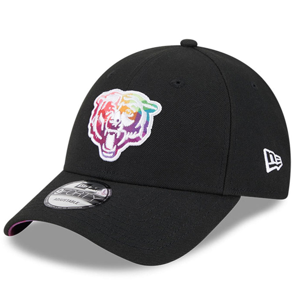 Chicago Bears New Era Black 2023 NFL Crucial Catch Primary Logo 9FORTY Adjustable Hat for Men product image 3, provided for