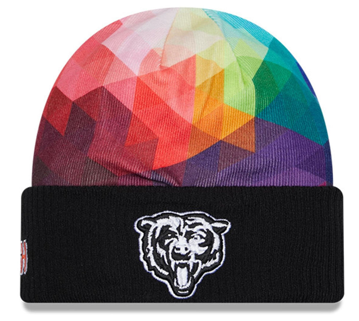 Chicago Bears New Era Black 2023 NFL Crucial Catch Primary Logo Cuffed Knit Hat for Men product image 1, provided for visual
