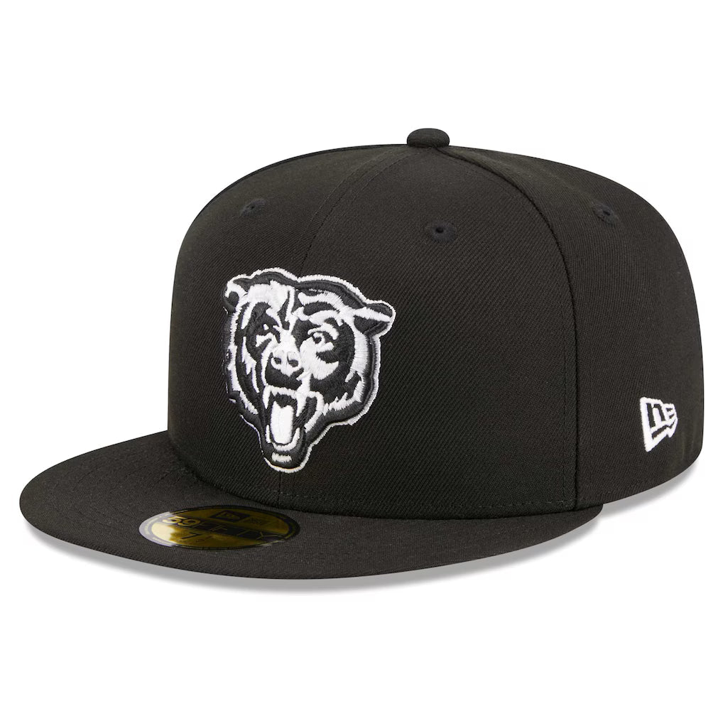 New Era Black Chicago Bears Main Patch 59FIFTY Fitted Hat for Men product image 1, provided for visual reference and product
