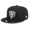 New Era Black Chicago Bears Main Patch 59FIFTY Fitted Hat for Men product image 1, provided for visual reference and product