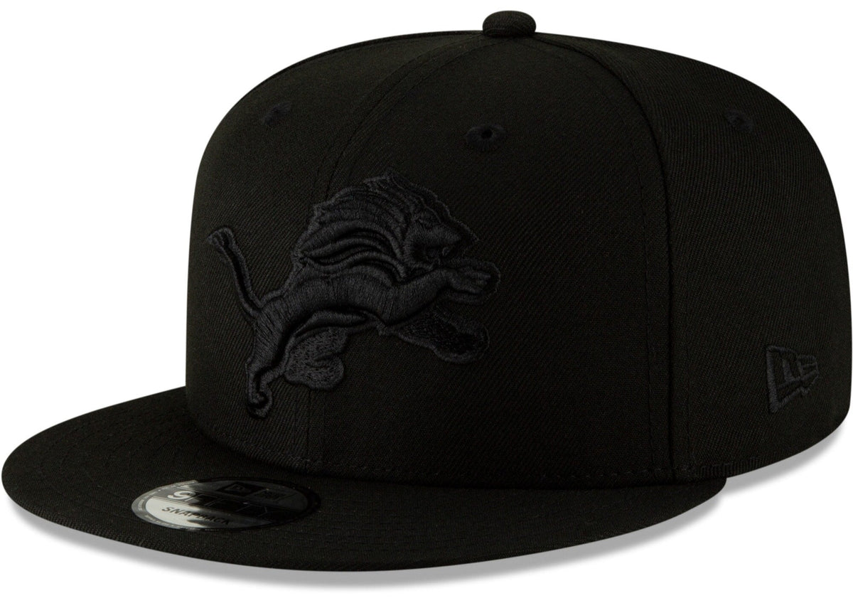 Detroit Lions New Era Tonal Black on Black Primary Logo Basic 9FIFTY Adjustable Hat product image 1, provided for visual