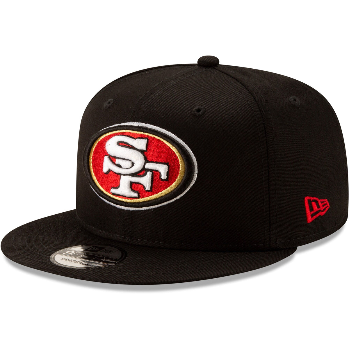 San Francisco 49ers New Era Black Basic 9FIFTY Snapback Hat product image 1, provided for visual reference and product