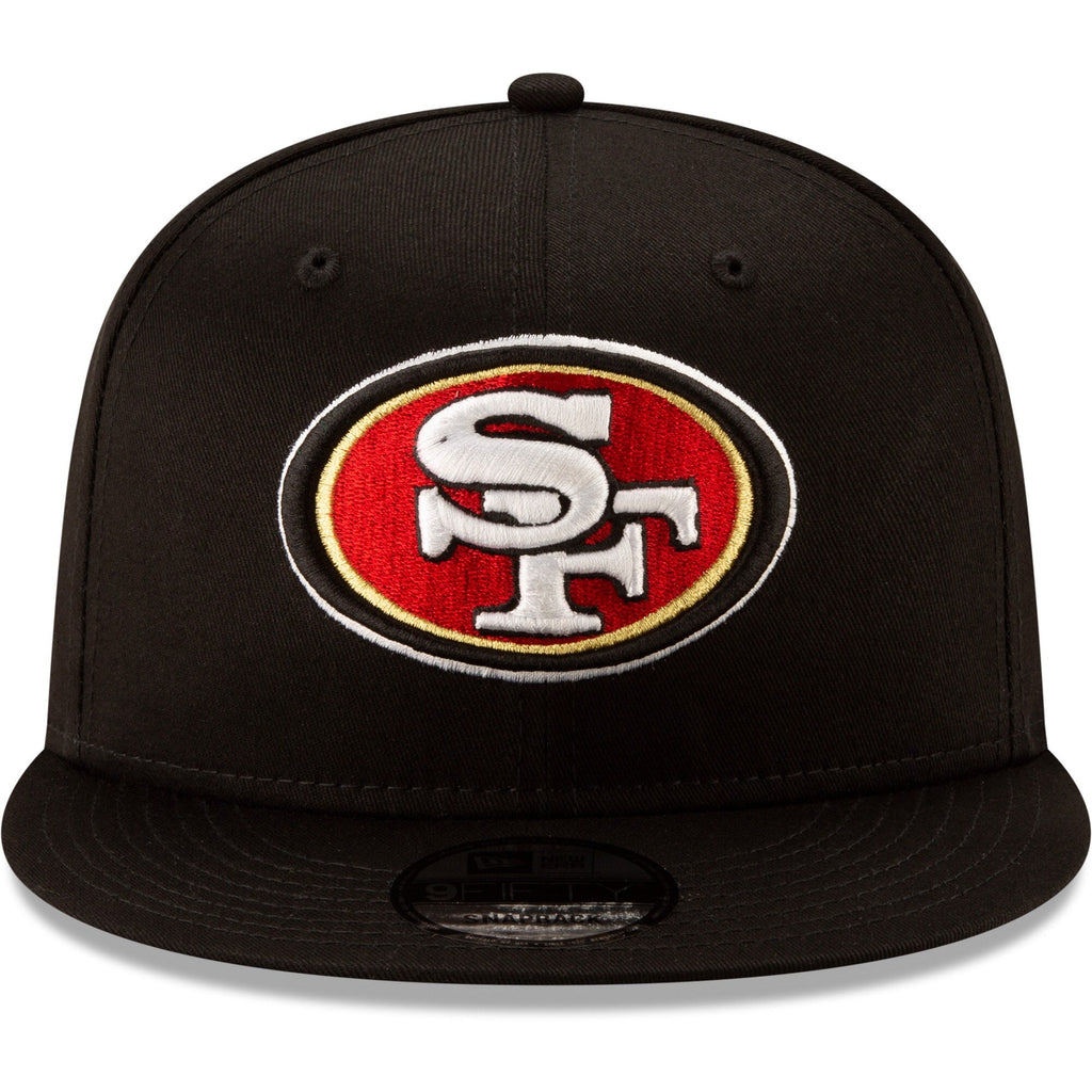 San Francisco 49ers New Era Black Basic 9FIFTY Snapback Hat product image 2, provided for visual reference and product