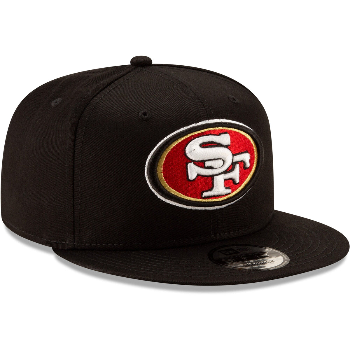 San Francisco 49ers New Era Black Basic 9FIFTY Snapback Hat product image 3, provided for visual reference and product