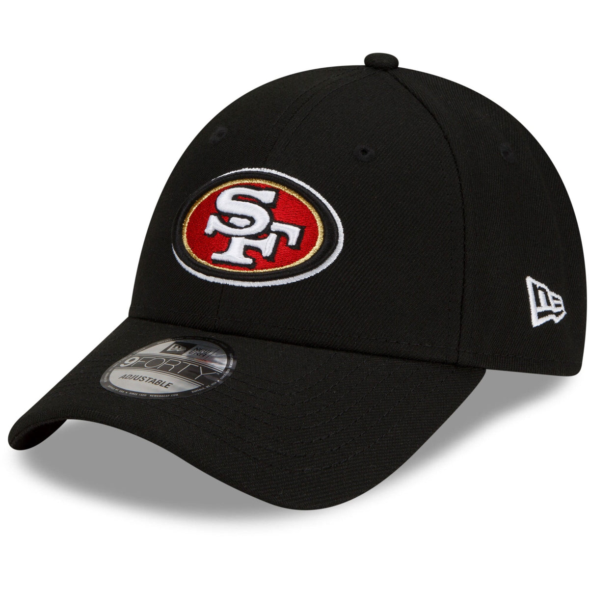 San Francisco 49ers Black The League 9FORTY Adjustable Game Cap product image 1, provided for visual reference and product
