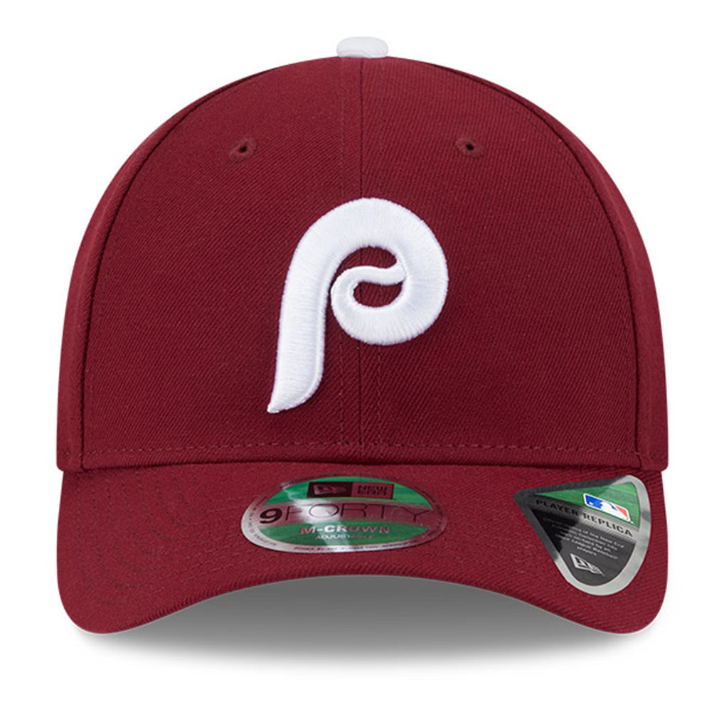 Philadelphia Phillies Crimson Alternate New Era Player Replica M-Crown 9FORTY Adjustable Hat product image 2, provided for