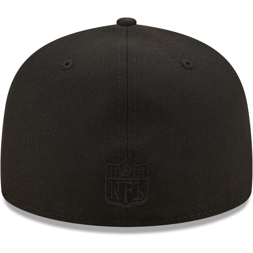 Chicago Bears Primary Logo Tonal Black New Era 59FIFTY Fitted Hat product image 4, provided for visual reference and product