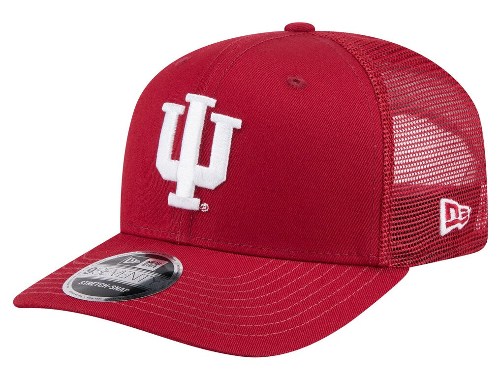 Indiana Hoosiers New Era Primary 9SEVENTY Trucker Stretch-Snap Hat - Crimson product image 1, provided for visual reference