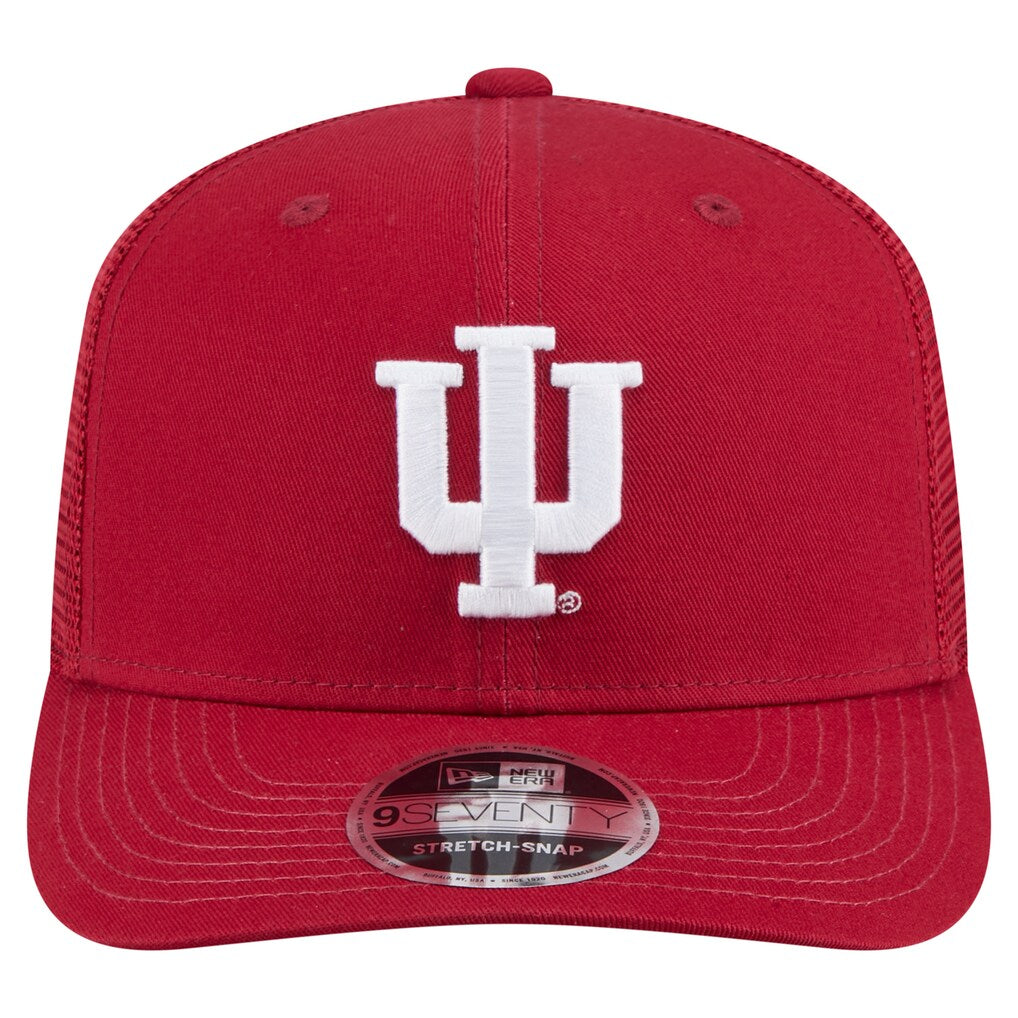Indiana Hoosiers New Era Primary 9SEVENTY Trucker Stretch-Snap Hat - Crimson product image 2, provided for visual reference