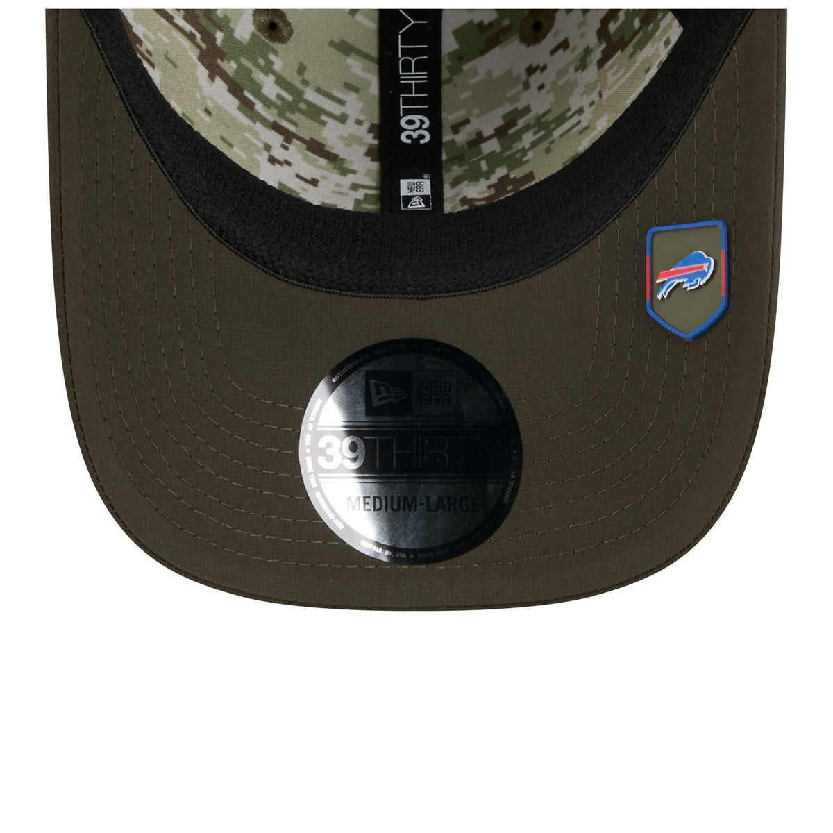 Buffalo Bills New Era Green 2025 Salute to Service 39THIRTY Flex Hat for Men product image 5, provided for visual reference