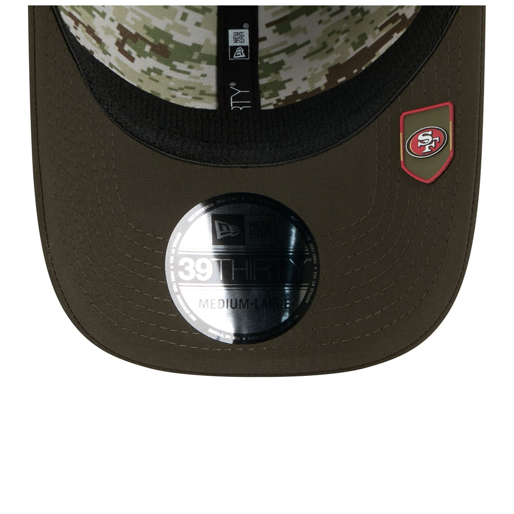 San Francisco 49ers New Era Green 2025 Salute to Service 39THIRTY Flex Hat for Men product image 5, provided for visual