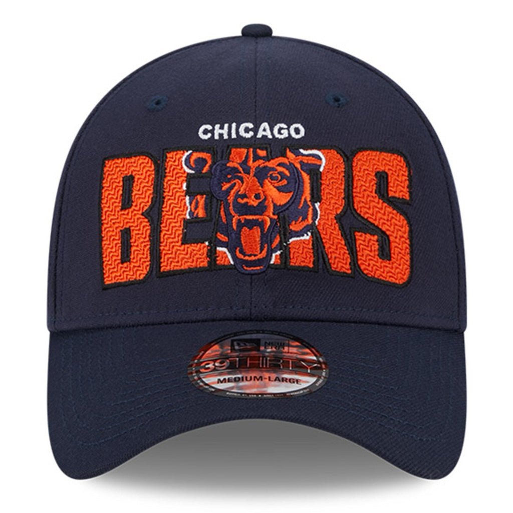 Chicago Bears New Era Navy 2023 NFL Draft 39THIRTY Flex Hat for Men product image 2, provided for visual reference and