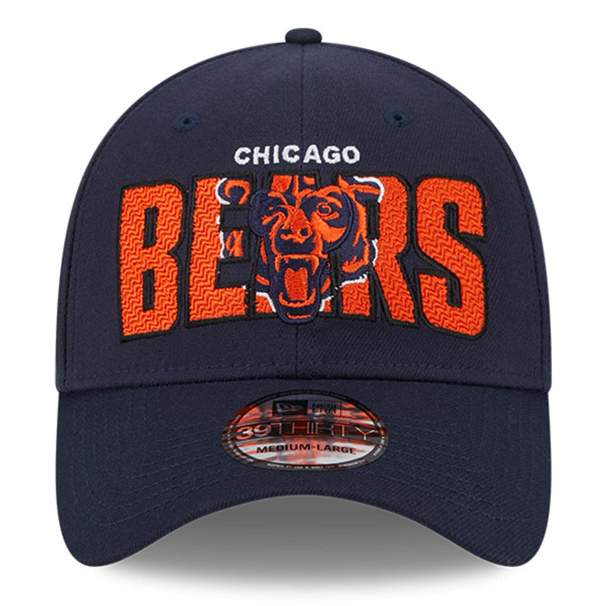 Chicago Bears New Era Navy 2023 NFL Draft 39THIRTY Flex Hat for Men product image 2, provided for visual reference and