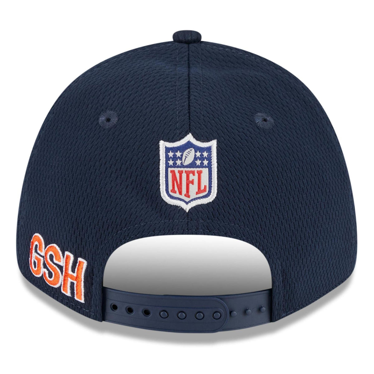 Chicago Bears New Era NFL 2023 Training Camp Navy Primary Logo 9FORTY Stretch-Snap Adjustable Hat for Men product image 4,