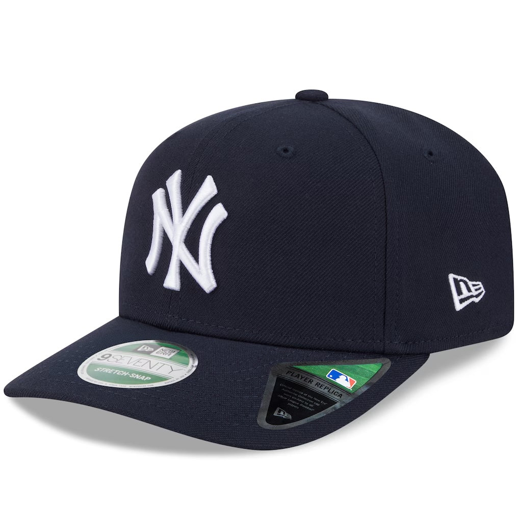 New York Yankes Navy New Era Player Replica 9SEVENTY Stretch Snap Adjustable Hat product image 1, provided for visual