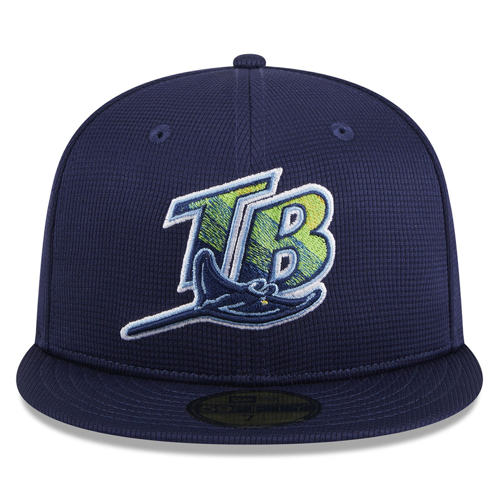 Tampa Bay Rays Navy 2024 Batting Practice 59FIFTY Fitted Hat for Men product image 2, provided for visual reference and