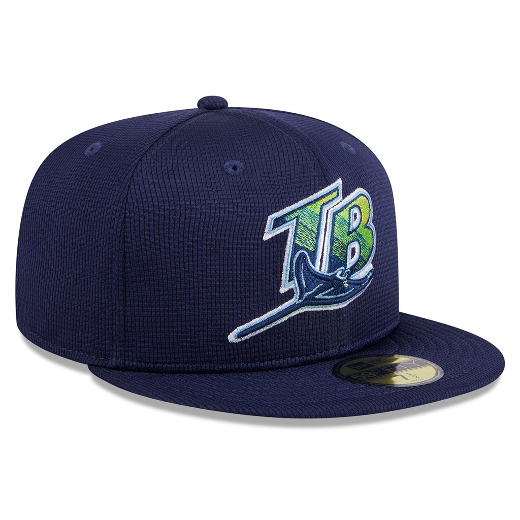 Tampa Bay Rays Navy 2024 Batting Practice 59FIFTY Fitted Hat for Men product image 3, provided for visual reference and