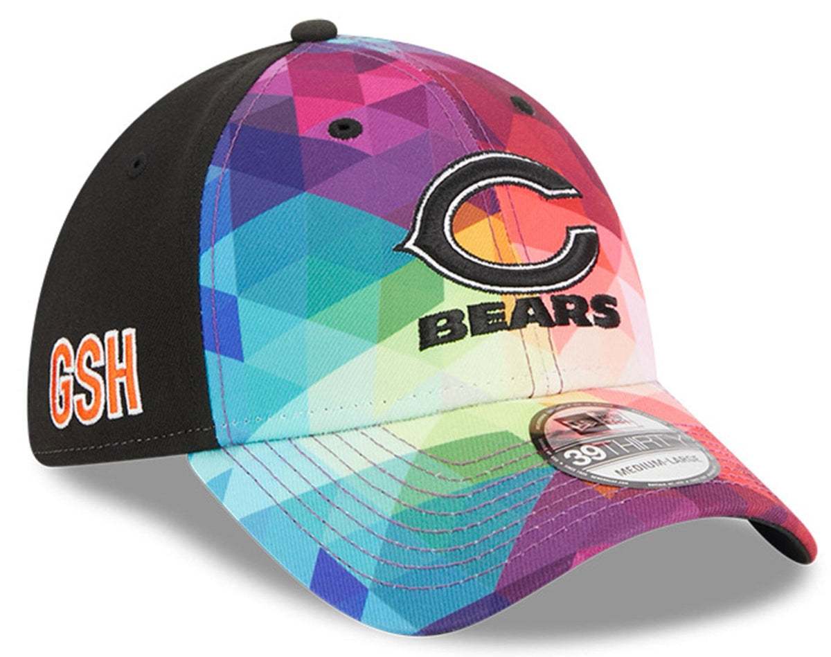 Chicago Bears New Era Pink 2023 NFL Crucial Catch Alternate Logo 39THIRTY Flex Hat for Men product image 1, provided for