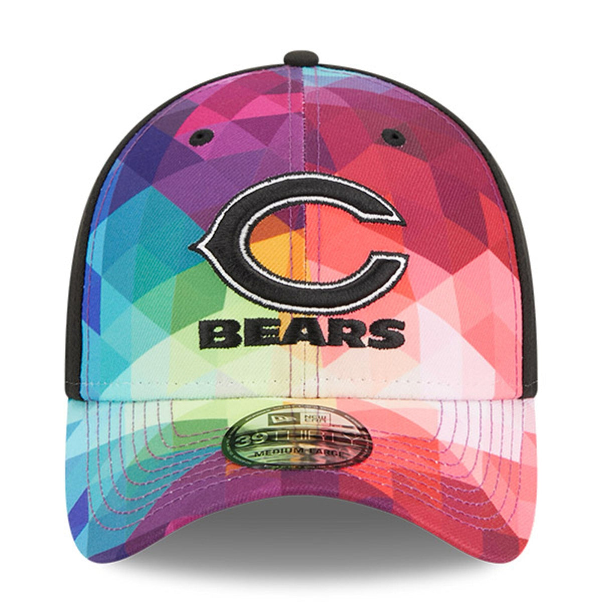 Chicago Bears New Era Pink 2023 NFL Crucial Catch Alternate Logo 39THIRTY Flex Hat for Men product image 2, provided for
