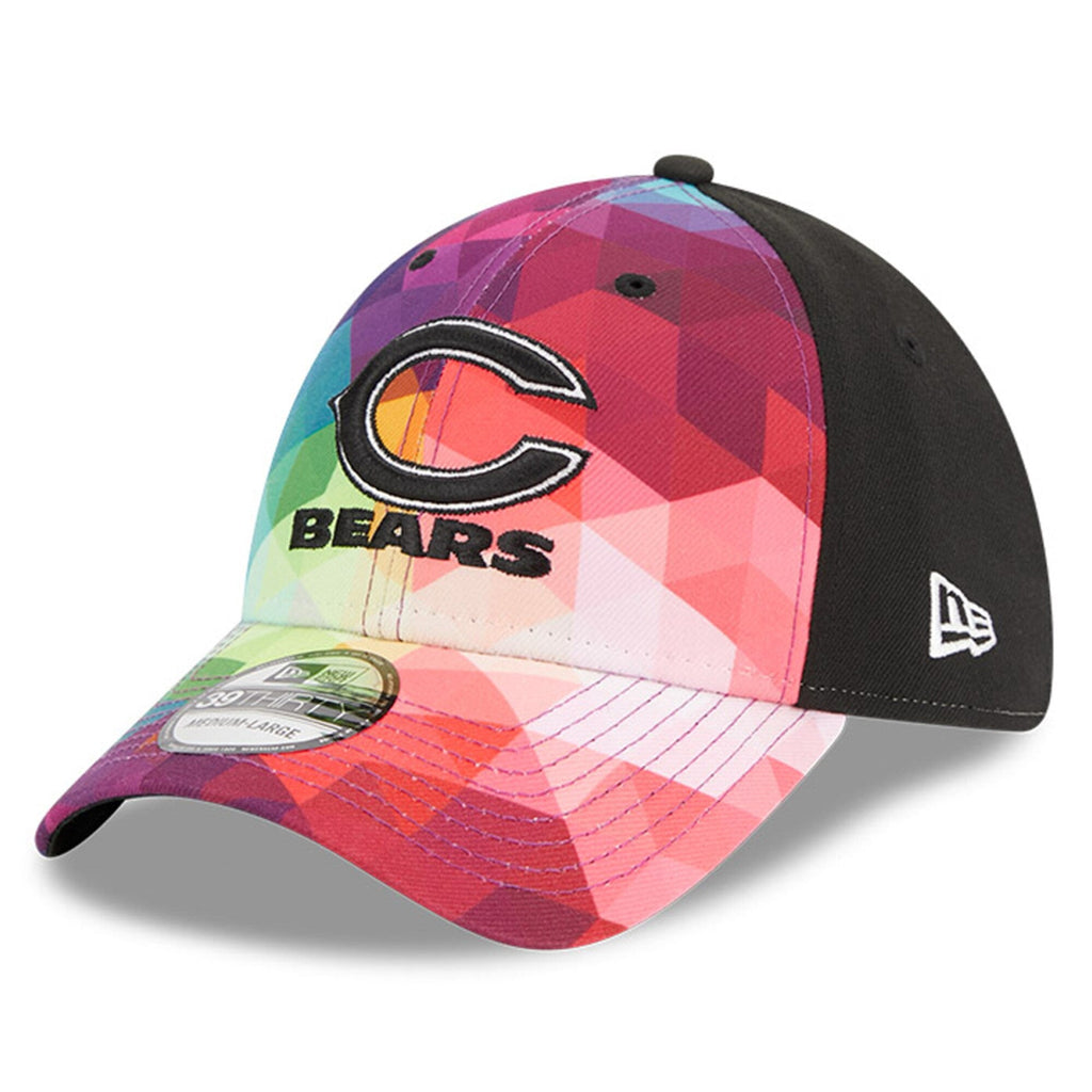 Chicago Bears New Era Pink 2023 NFL Crucial Catch Alternate Logo 39THIRTY Flex Hat for Men product image 3, provided for