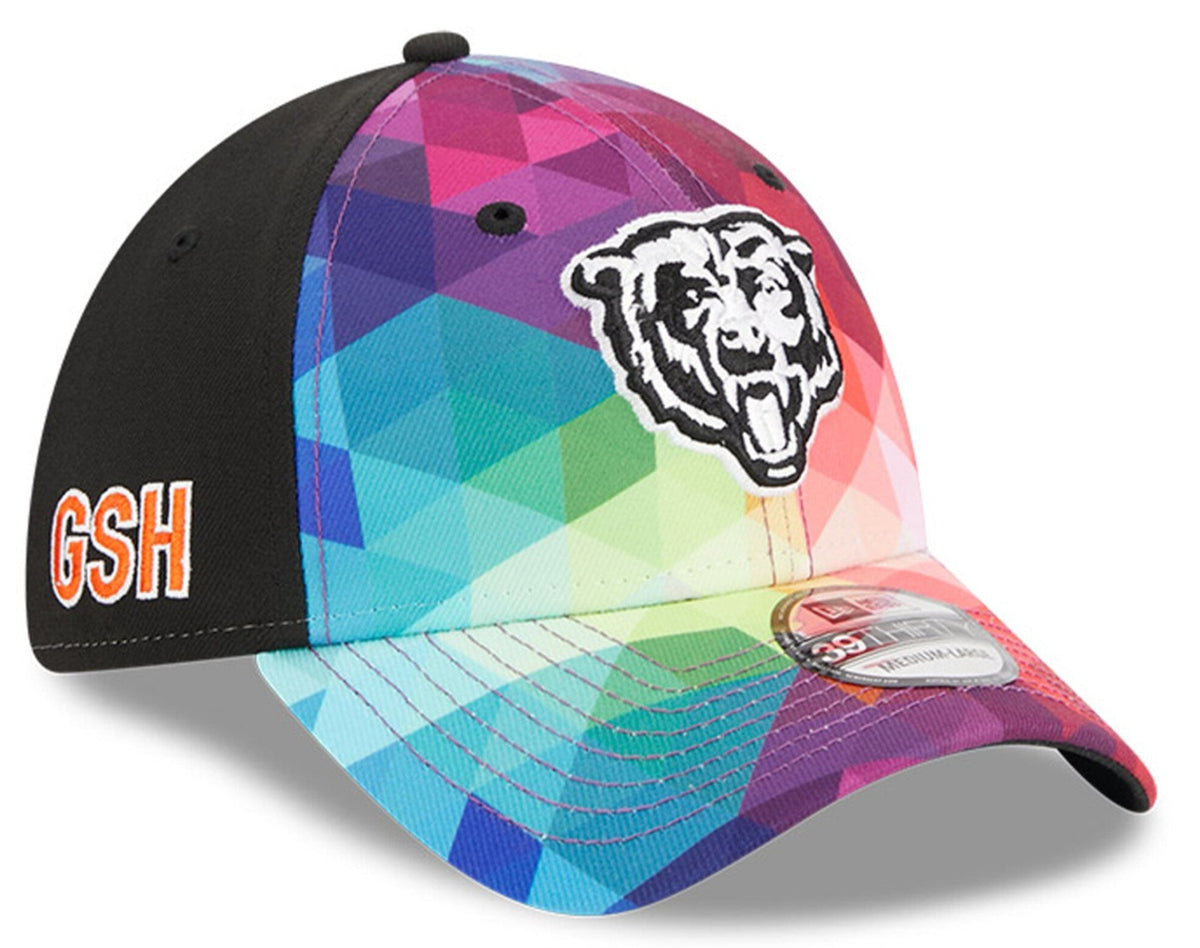 Chicago Bears New Era Pink 2023 NFL Crucial Catch Primary Logo 39THIRTY Flex Hat for Men product image 1, provided for