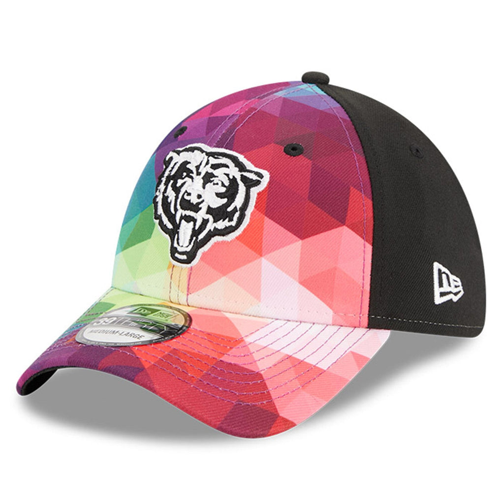 Chicago Bears New Era Pink 2023 NFL Crucial Catch Primary Logo 39THIRTY Flex Hat for Men product image 3, provided for