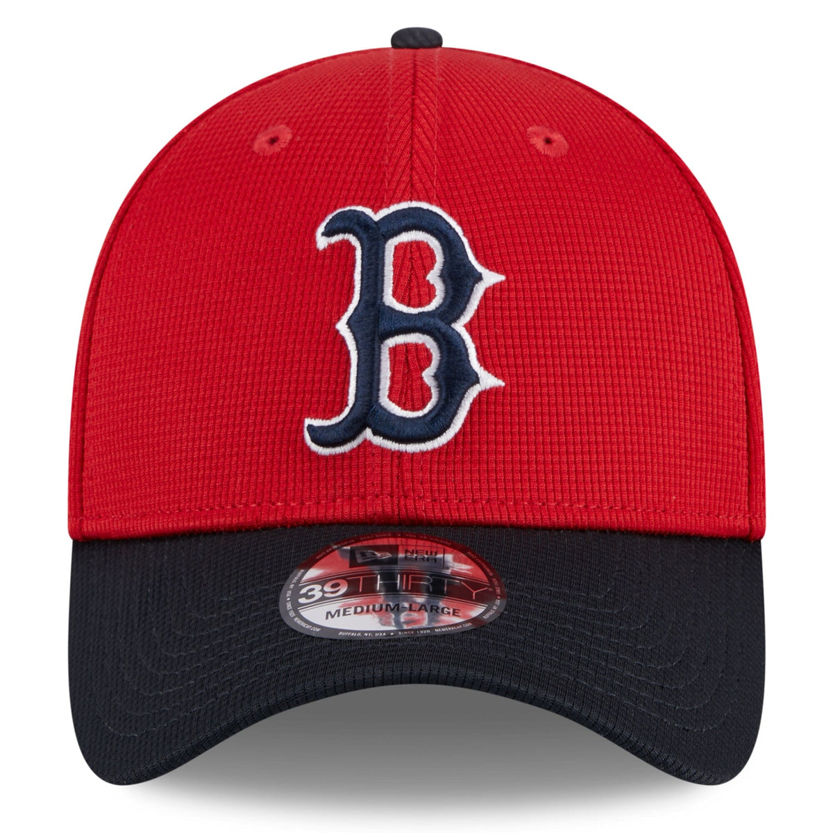Boston Red Sox New Era Red/Navy 2025 Batting Practice 39THIRTY Flex Hat for Men product image 2, provided for visual