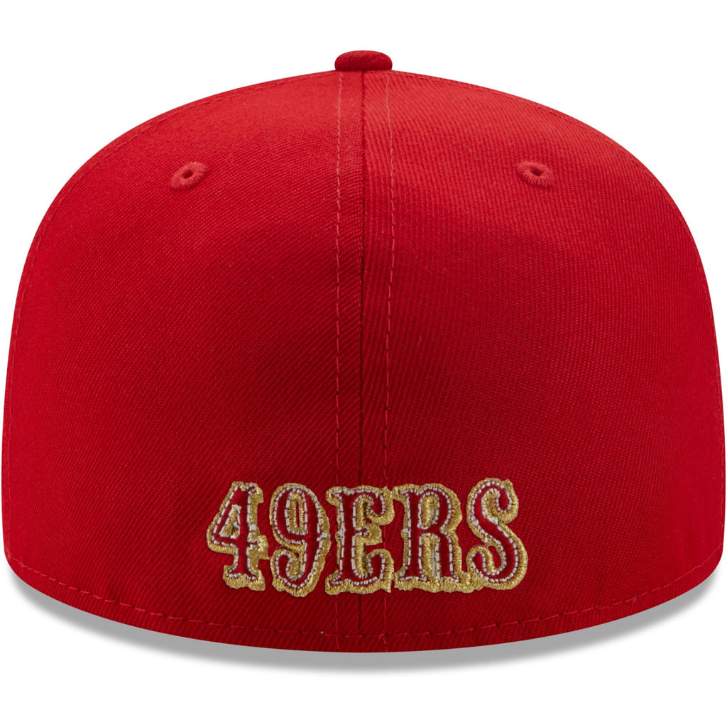 San Francisco 49ers New Era Scarlet Basic 59FIFTY Fitted Hat for Men product image 4, provided for visual reference and