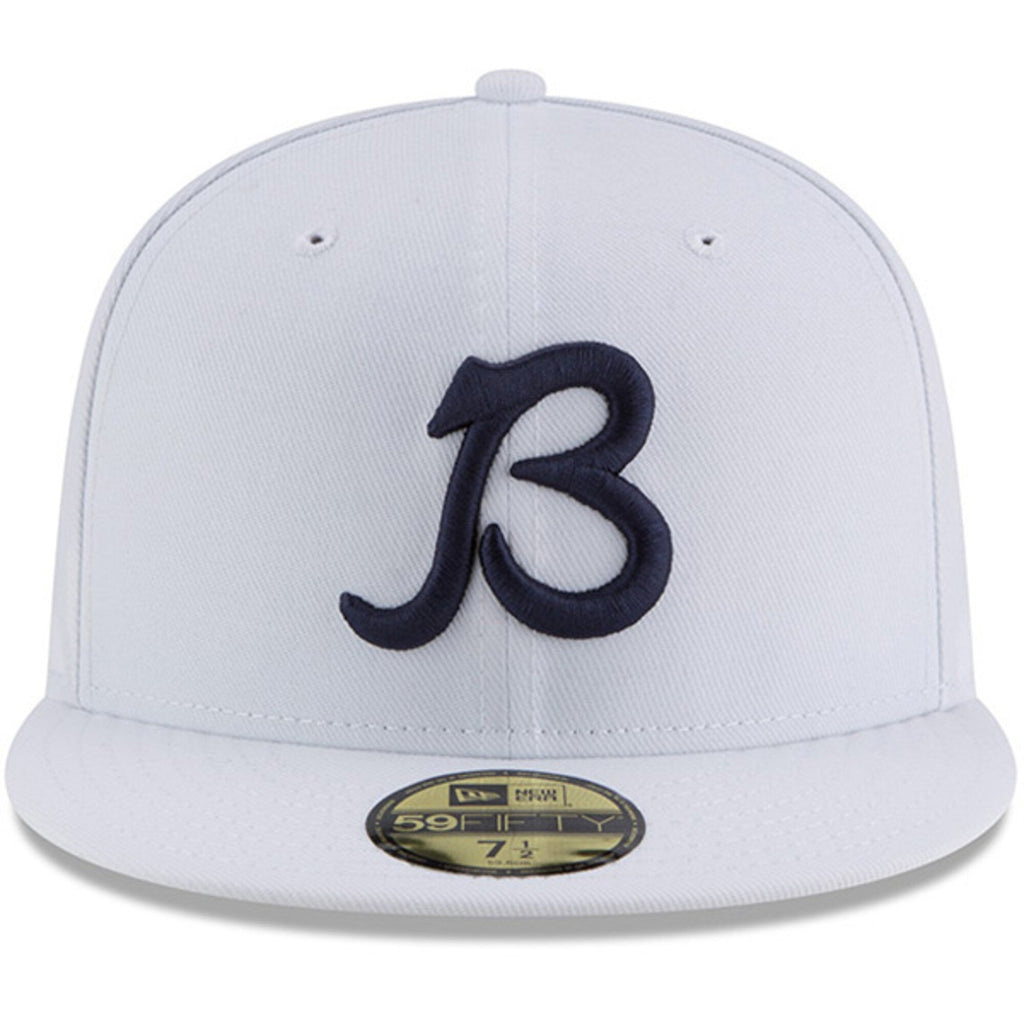 Chicago Bears New Era Optic White Gridiron Traditions B 59FIFTY Fitted Hat product image 2, provided for visual reference