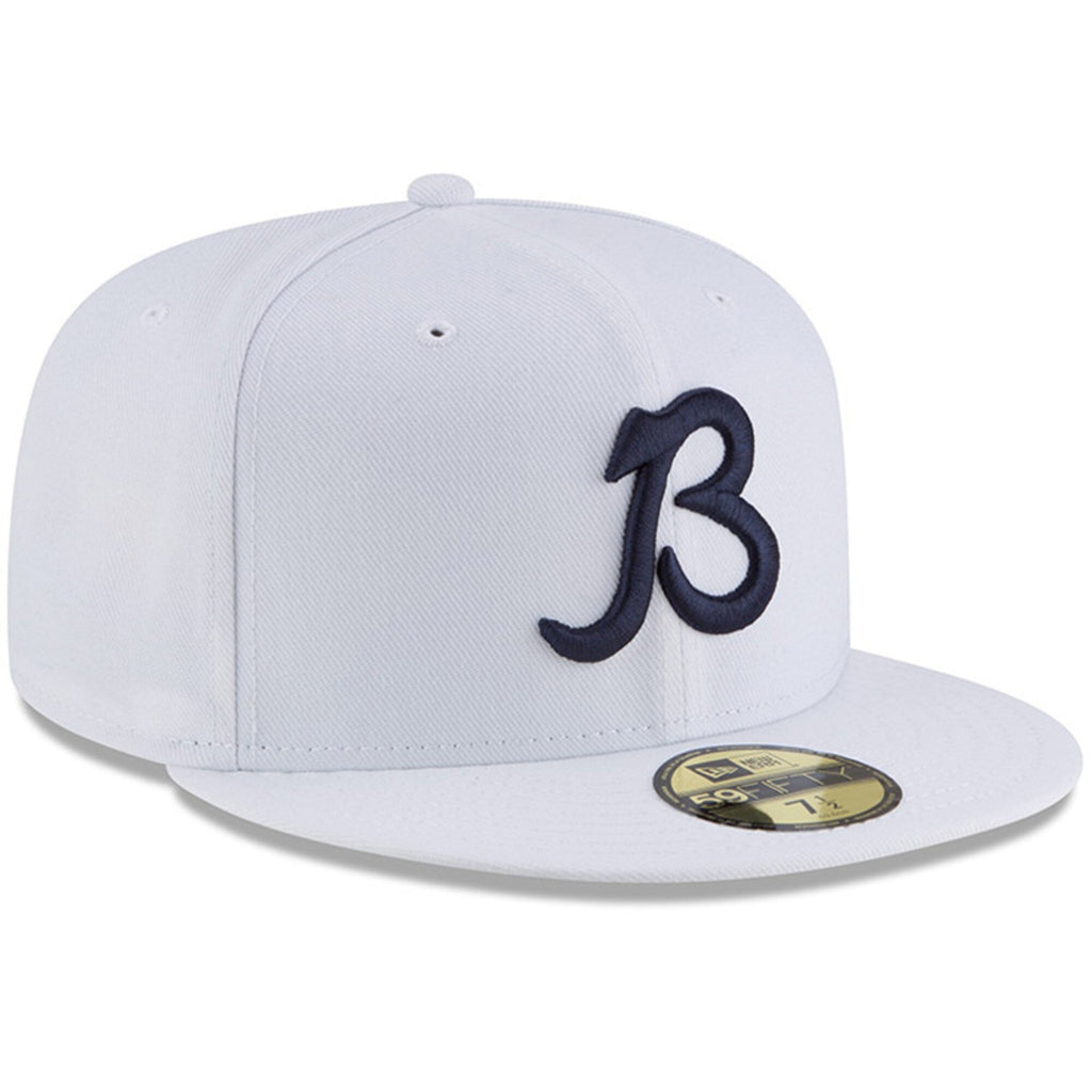 Chicago Bears New Era Optic White Gridiron Traditions B 59FIFTY Fitted Hat product image 3, provided for visual reference