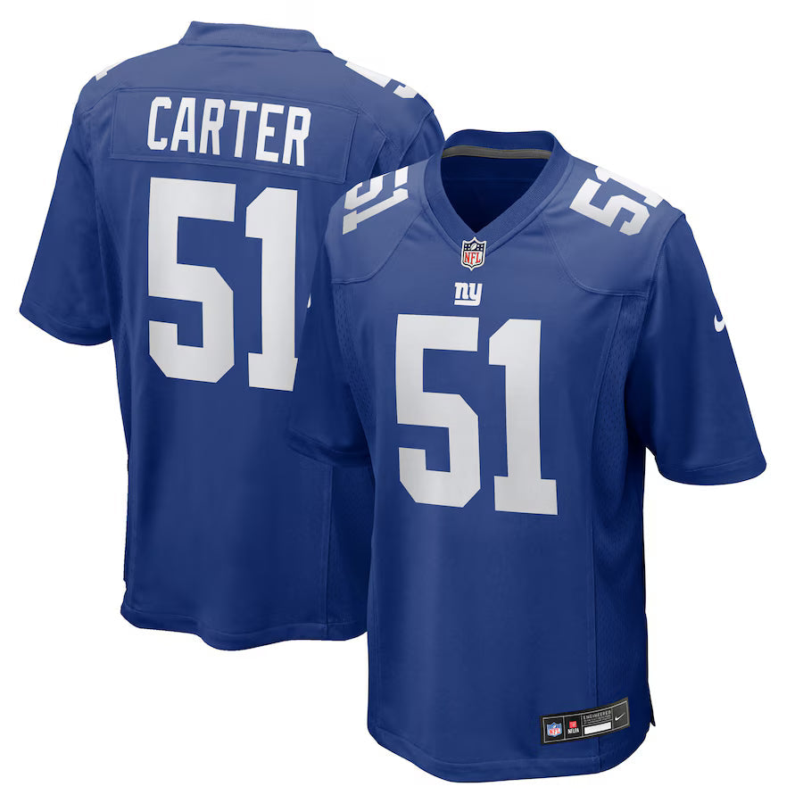 Abdul Carter New York Giants Blue Nike Game Replica Jersey for Men product image 1, provided for visual reference and