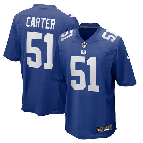 Abdul Carter New York Giants Blue Nike Game Replica Jersey for Men product image 1, provided for visual reference and