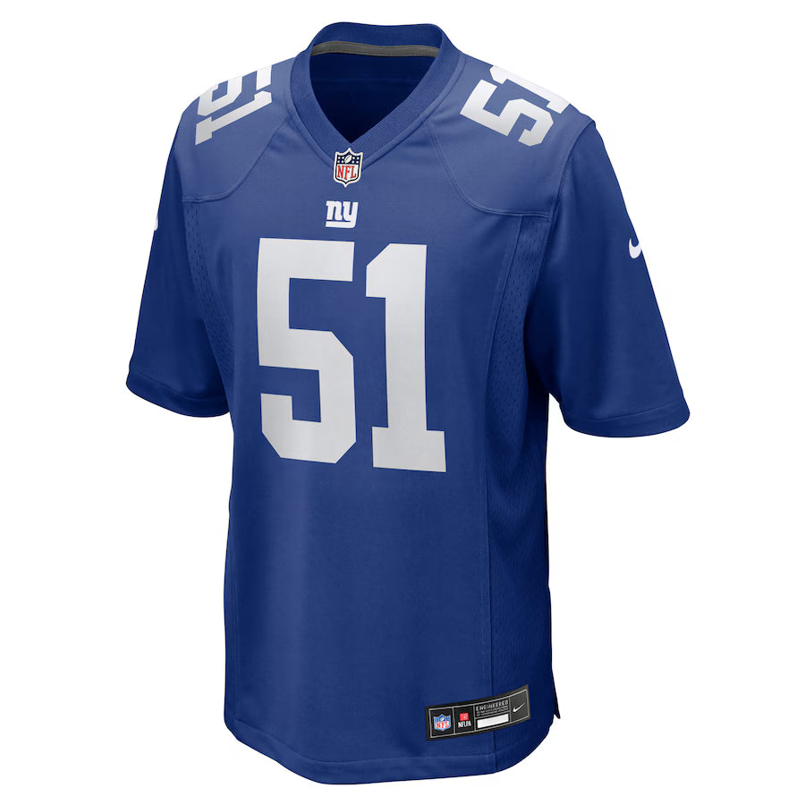 Abdul Carter New York Giants Blue Nike Game Replica Jersey for Men product image 2, provided for visual reference and