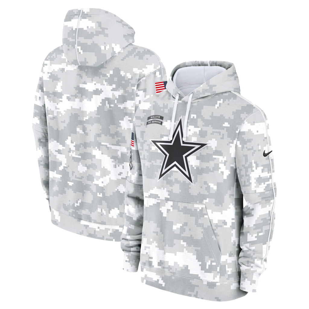 Dallas Cowboys Nike Arctic Camo 2024 Salute to Service Club Fleece Pullover Hoodie for Men product image 1, provided for