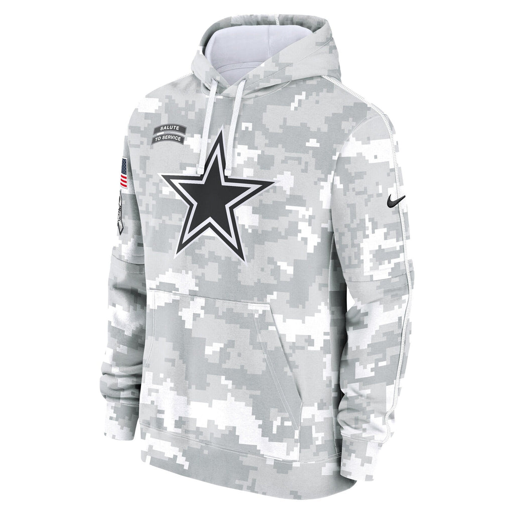 Dallas Cowboys Nike Arctic Camo 2024 Salute to Service Club Fleece Pullover Hoodie for Men product image 2, provided for