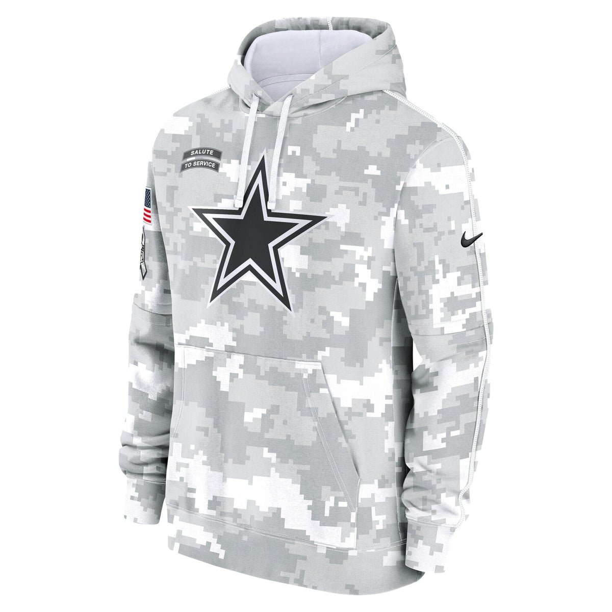 Dallas Cowboys Nike Arctic Camo 2024 Salute to Service Club Fleece Pullover Hoodie for Men product image 2, provided for