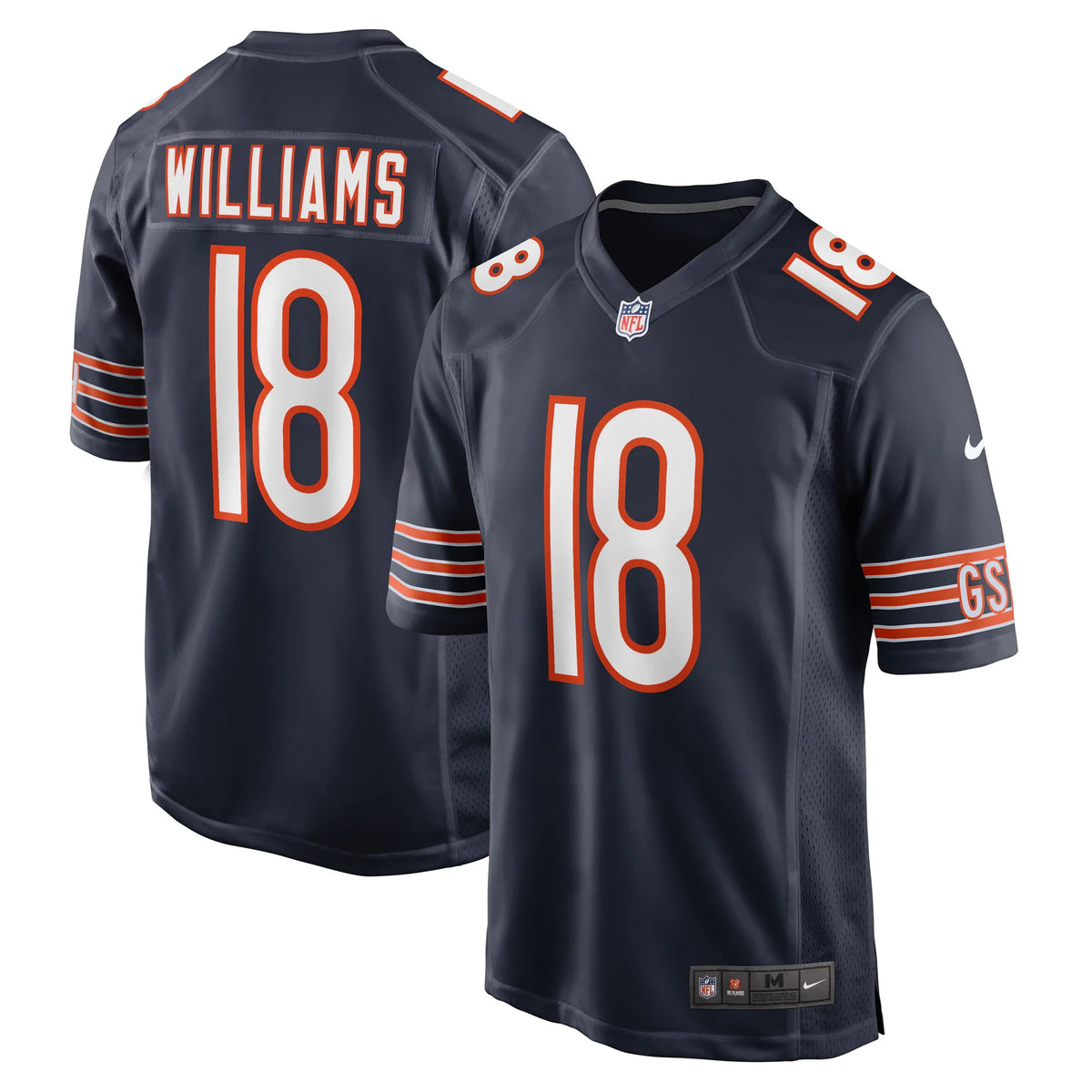 Caleb Williams Chicago Bears Nike Navy Replica Game Jersey for Men product image 1, provided for visual reference and