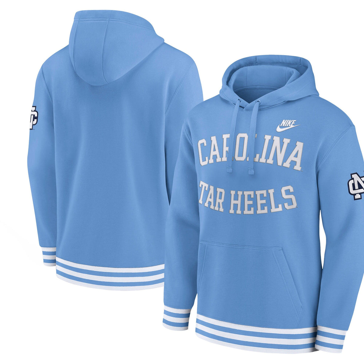 North Carolina Tar Heels Nike Carolina Blue Legacy Retro Pullover Hoodie product image 1, provided for visual reference and