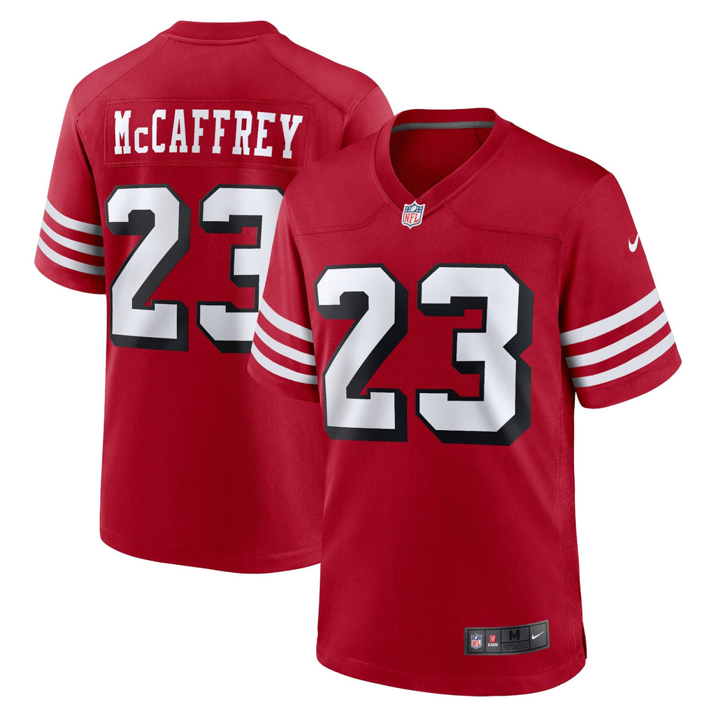 Christian McCaffrey San Francisco 49ers Nike Scarlet Alternate Game Jersey for Men product image 1, provided for visual