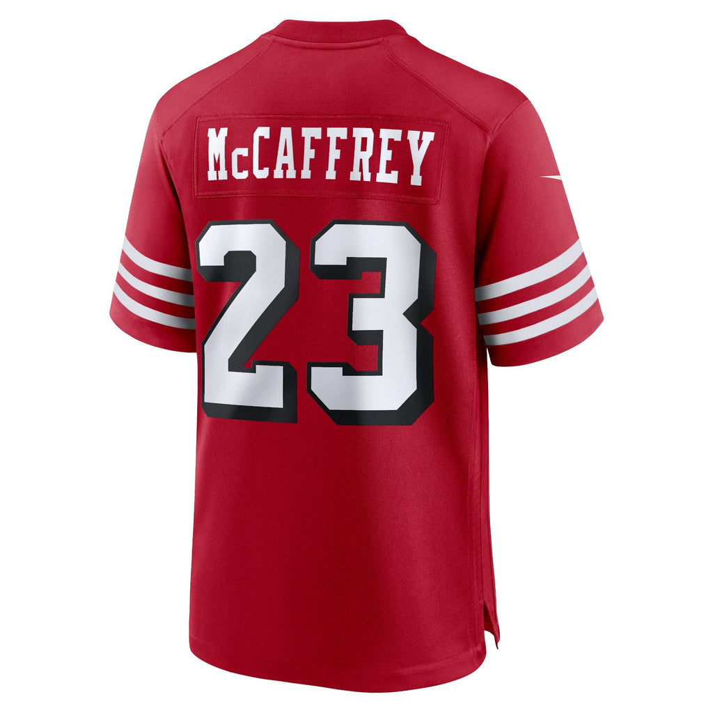 Christian McCaffrey San Francisco 49ers Nike Scarlet Alternate Game Jersey for Men product image 3, provided for visual