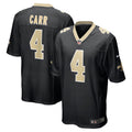 New Orleans Saints Derek Carr Nike Black Game Jersey for Men product image 1, provided for visual reference and product