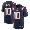 New England Patriots Drake Maye Nike Navy Game Jersey for Men product image 1, provided for visual reference and product